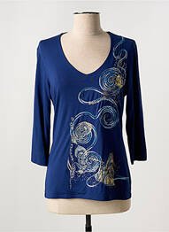 Tricou mâneci 3/4 mâneci 3/4 albastru VANGO femme