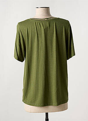 Tricou guler în v mâneci scurte verde MARINA V femeie