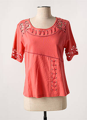 Tricou elasticitate mâneci scurte roz MISS SIDECAR femeie
