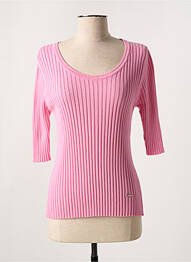 Pulover elasticitate mâneci 3/4 roz AGATHE & LOUISE femme