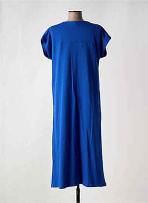 Rochie lungă mâneci scurte mâneci scurte albastru KOKOMARINA femeie