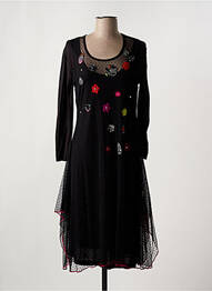 Rochie lungă mâneci lungi mâneci lungi negru FIGURE LIBRE femeie