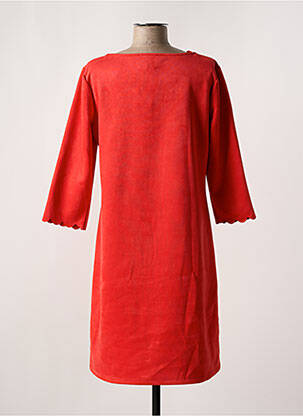 Rochie midi mâneci 3/4 mâneci 3/4 portocaliu HALOGENE femeie