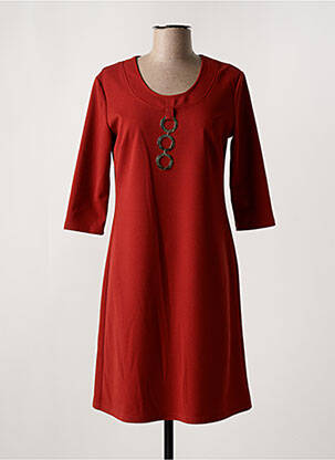 Rochie midi maro HALOGENE femeie