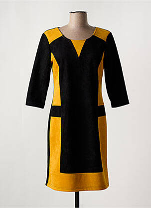 Rochie midi imprimeu fantezie mâneci lungi negru HALOGENE femeie