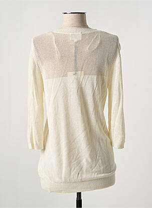 Pulover croială cambrată mâneci 3/4 alb MARINA V femeie