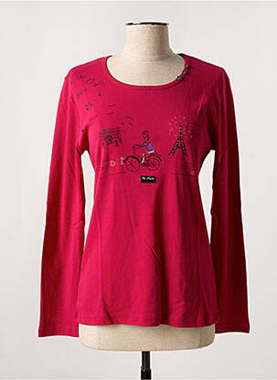 Tricou roz COTE ANGLAISE femeie