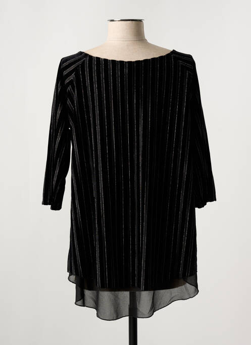 Top imprimeu fantezie mâneci 3/4 negru EGO femme