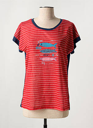 Tricou elasticitate mâneci scurte albastru MISS SIDECAR femeie