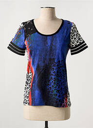 Tricou elasticitate mâneci scurte albastru FILIPINE LAHOYA femme