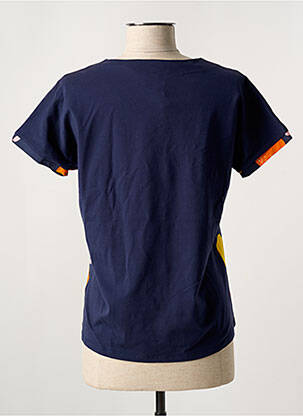 Tricou imprimeu fantezie mâneci scurte albastru LEO & UGO femeie