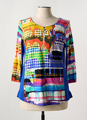 Tricou mâneci 3/4 mâneci 3/4 albastru VANGO femeie