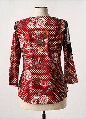 Tricou mâneci 3/4 mâneci 3/4 roșu VANGO femeie