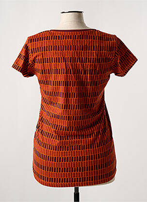 Tricou elasticitate mâneci scurte portocalie MISS SIDECAR femeie