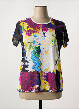 Tricou imprimeu fantezie mâneci scurte violet JEAN DELFIN femeie