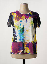 Tricou imprimeu fantezie mâneci scurte violet JEAN DELFIN femme