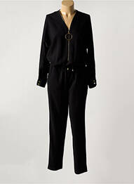 Salopetă-pantalon țesătură crep mâneci lungi negru MA PETITE FIANCEE femme