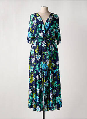 Rochie lungă albastru HALOGENE femeie