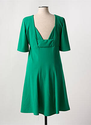 Rochie midi țesătură crep mâneci scurte verde MISS SIDECAR femeie
