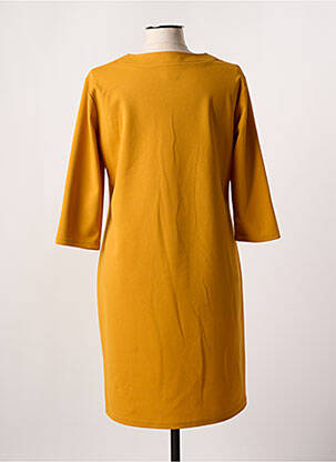 Rochie midi mâneci 3/4 mâneci 3/4 galben HALOGENE femeie