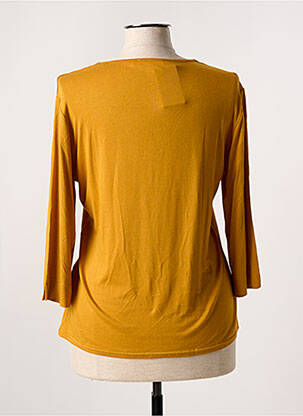 Tricou mâneci 3/4 mâneci 3/4 galben VANGO femeie