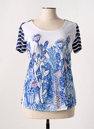Tricou elasticitate mâneci scurte albastru MISS SIDECAR femeie