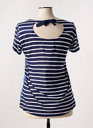 Tricou elasticitate mâneci scurte albastru MISS SIDECAR femeie