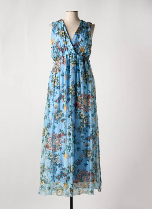 Rochie lungă albastru LEO & UGO femeie