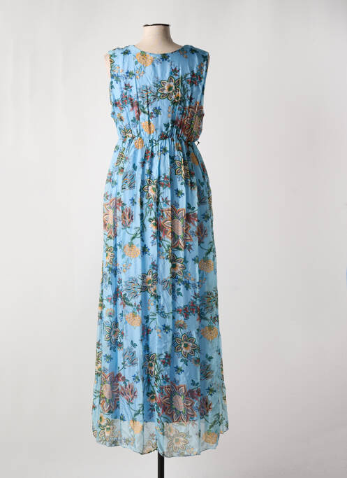 Rochie lungă albastru LEO & UGO femeie