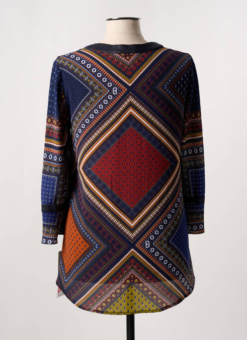 Tunică mâneci lungi imprimeu fantezie albastru JEAN DELFIN femme