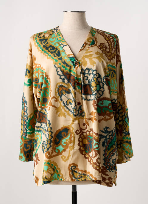 Tunică mâneci lungi bej KAKIE femeie