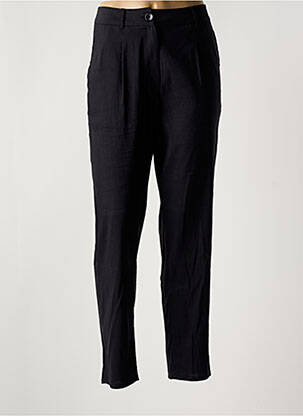 Pantalon drept țesătură crep talie înaltă negru KOKOMARINA femeie