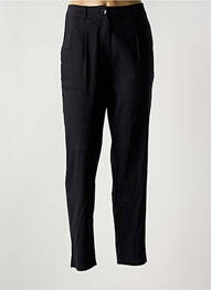 Pantalon drept țesătură crep talie înaltă negru KOKOMARINA femme