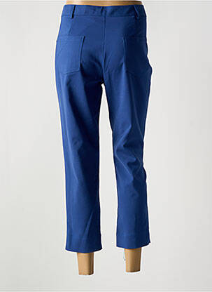 Pantalon 7/8 talie cu cleme mărime normală albastru HALOGENE femeie