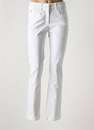 Pantalon slim alb ZERRES femeie