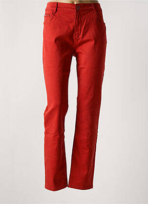 Pantalon slim buzunare portocalie YZY femeie