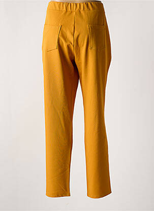 Pantalon drept talie elastică galben HALOGENE femeie
