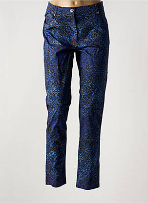 Pantalon slim buzunare albastru FILIPINE LAHOYA femeie