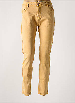 Pantalon slim buzunare galben NORFY femeie
