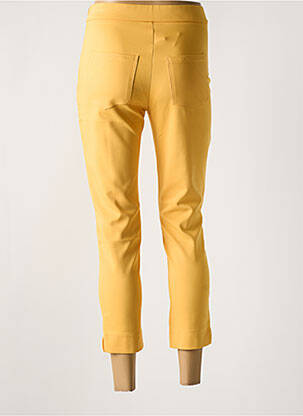 Pantalon trei sferturi talie elastică galben HALOGENE femeie