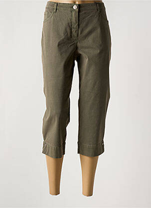 Pantalon trei sferturi buzunare verde STARK femeie