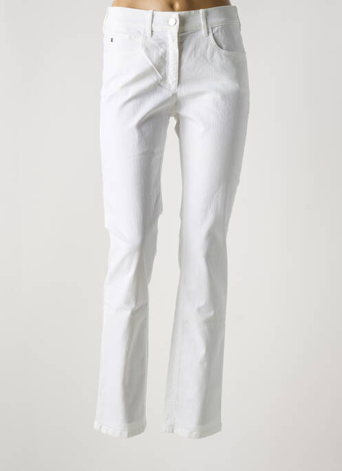 Pantalon slim alb ZERRES femeie