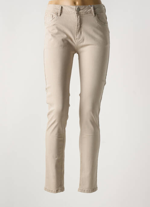 Pantalon slim bej NORFY femeie
