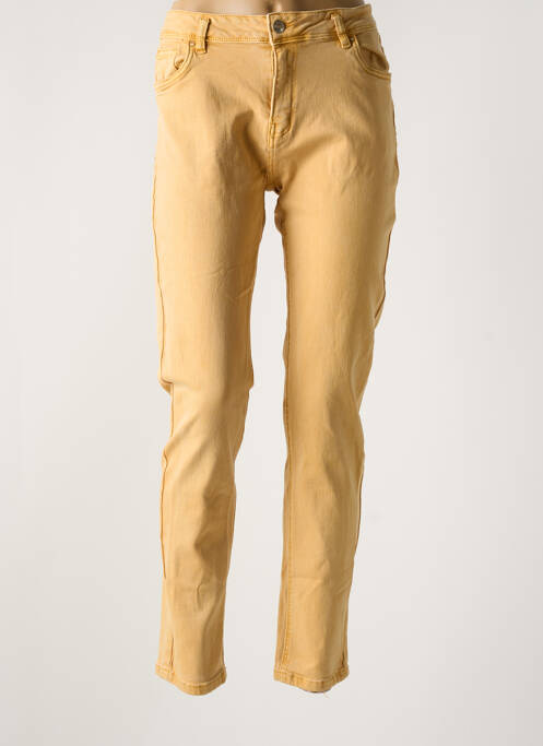 Pantalon slim galben NORFY femeie