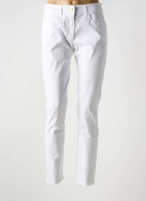 Pantalon slim alb ZERRES femeie