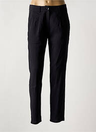 Pantalon chino închidere cu fermoar sub clapetă cu nasturi talie înaltă negru KOKOMARINA femme