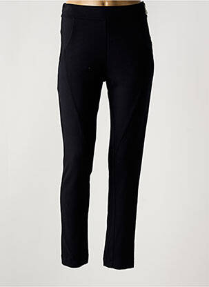 Pantalon slim talie elastică mărime normală negru MALOKA femeie