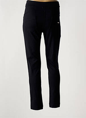 Pantalon slim talie elastică mărime normală negru MALOKA femeie