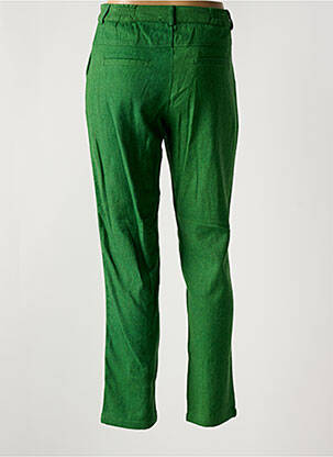 Pantalon chino închidere cu fermoar sub clapetă cu nasturi talie înaltă verde AGATHE & LOUISE femeie