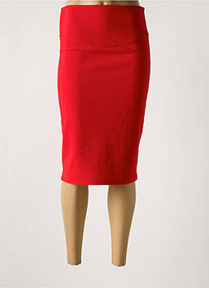Fustă midi roșu MODE DE PARIS femeie